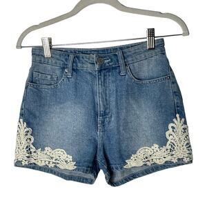 BDG Denim Jean Shorts Women's Size 25 HIgh Rise Erin 5 Pocket Embroidered